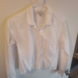 A New Day Cream Eyelet Blouse